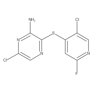 6-Chloro-3-((5-chloro-2-fluoropyridin-4-yl)thio)pyrazin-2-amine Structure