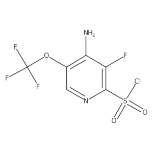 4-Amino-3-fluoro-5-(trifluoromethoxy)pyridine-2-sulfonyl chloride Structure