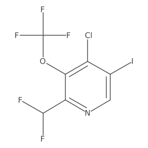 4-Chloro-2-(difluoromethyl)-5-iodo-3-(trifluoromethoxy)pyridine Structure