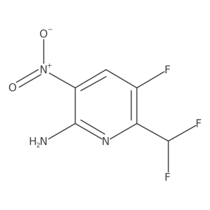 6-(Difluoromethyl)-5-fluoro-3-nitropyridin-2-amine结构式
