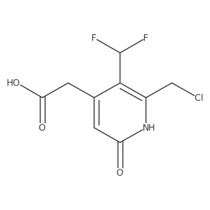 2-(Chloromethyl)-3-(difluoromethyl)-6-hydroxypyridine-4-acetic acid结构式