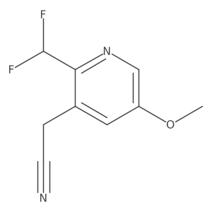 2-(Difluoromethyl)-5-methoxypyridine-3-acetonitrile Structure