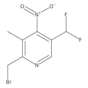 2-(Bromomethyl)-5-(difluoromethyl)-3-methyl-4-nitropyridine结构式