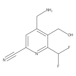 4-(Aminomethyl)-6-(difluoromethyl)-5-(hydroxymethyl)picolinonitrile Structure