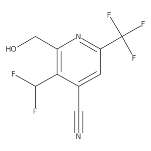 3-(Difluoromethyl)-2-(hydroxymethyl)-6-(trifluoromethyl)isonicotinonitrile Structure
