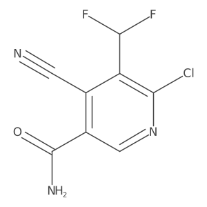 6-Chloro-4-cyano-5-(difluoromethyl)nicotinamide结构式