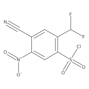 4-Cyano-2-(difluoromethyl)-5-nitrobenzene-1-sulfonyl chloride Structure
