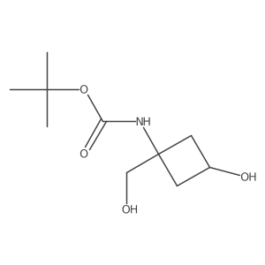 tert-butyl N-[3-hydroxy-1-(hydroxymethyl)cyclobutyl]carbamate Structure