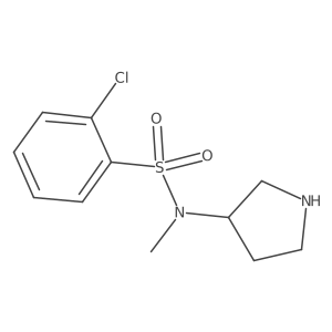 2-Chloro-n-methyl-n-(pyrrolidin-3-yl)benzenesulfonamide结构式