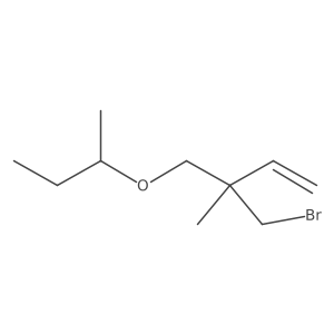 3-(Bromomethyl)-4-(butan-2-yloxy)-3-methylbut-1-ene Structure