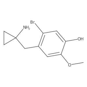 4-[(1-aminocyclopropyl)methyl]-5-bromo-2-methoxy-phenol结构式
