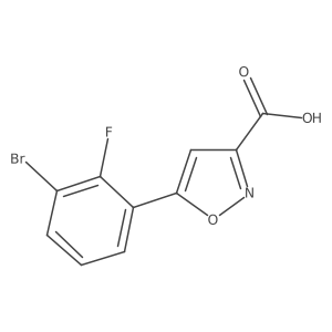 5-(3-Bromo-2-fluorophenyl)-1,2-oxazole-3-carboxylic acid结构式