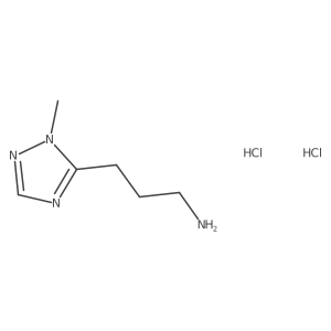 3-(1-methyl-1H-1,2,4-triazol-5-yl)propan-1-amine dihydrochloride结构式