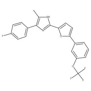5-(4-fluorophenyl)-4-methyl-2-[5-[3-(trifluoromethoxy)phenyl]-2-furyl]-1H-imidazole结构式