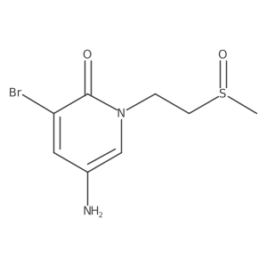 5-Amino-3-bromo-1-(2-methanesulfinylethyl)-1,2-dihydropyridin-2-one结构式