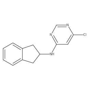 6-chloro-N-(2,3-dihydro-1H-inden-2-yl)pyrimidin-4-amine结构式