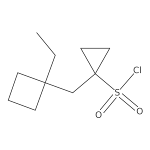 1-[(1-Ethylcyclobutyl)methyl]cyclopropane-1-sulfonyl chloride Structure