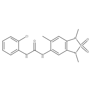 1-(2-Chlorophenyl)-3-(1,3,6-trimethyl-2,2-dioxido-1,3-dihydrobenzo[c][1,2,5]thiadiazol-5-yl)urea结构式