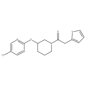 1-(3-((5-Chloropyrimidin-2-yl)oxy)piperidin-1-yl)-2-(thiophen-2-yl)ethanone结构式