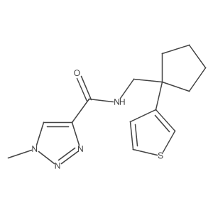1-methyl-N-((1-(thiophen-3-yl)cyclopentyl)methyl)-1H-1,2,3-triazole-4-carboxamide Structure