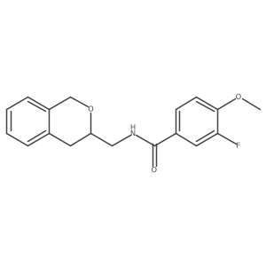 3-fluoro-N-(isochroman-3-ylmethyl)-4-methoxybenzamide Structure
