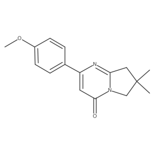 2-(4-Methoxyphenyl)-7,7-dimethyl-4H,6H,7H,8H-pyrrolo[1,2-a]pyrimidin-4-one结构式
