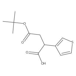 (S)-4-(tert-Butoxy)-4-oxo-2-(thiophen-3-yl)butanoic acid结构式