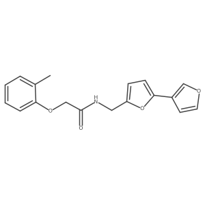 N-({[2,3'-bifuran]-5-yl}methyl)-2-(2-methylphenoxy)acetamide结构式