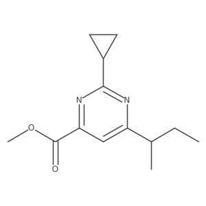 Methyl 6-(butan-2-yl)-2-cyclopropylpyrimidine-4-carboxylate Structure