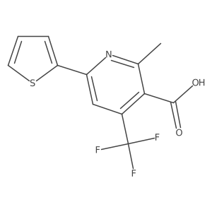 2-Methyl-6-(thiophen-2-yl)-4-(trifluoromethyl)nicotinic acid结构式