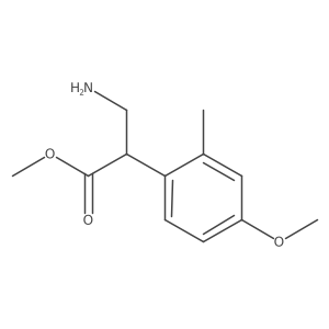 Methyl 3-amino-2-(4-methoxy-2-methylphenyl)propanoate结构式
