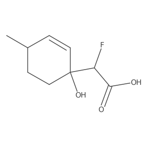 2-Fluoro-2-(1-hydroxy-4-methylcyclohex-2-en-1-yl)acetic acid结构式