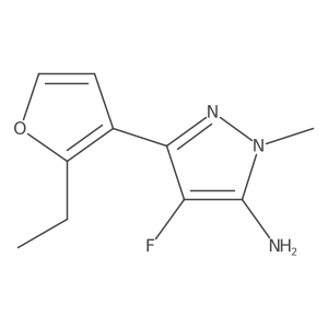 3-(2-ethylfuran-3-yl)-4-fluoro-1-methyl-1H-pyrazol-5-amine Structure