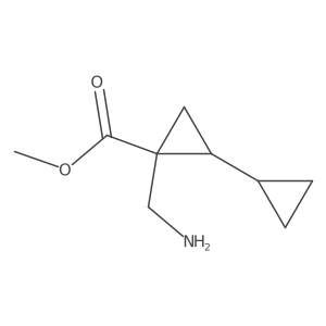 Methyl 2-(aminomethyl)bi(cyclopropane)-2-carboxylate结构式