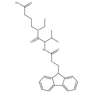 4-[(2S)-N-ethyl-2-({[(9H-fluoren-9-yl)methoxy]carbonyl}amino)-3-methylbutanamido]butanoic acid结构式