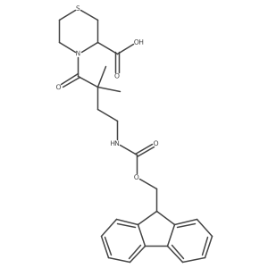 4-[4-({[(9H-fluoren-9-yl)methoxy]carbonyl}amino)-2,2-dimethylbutanoyl]thiomorpholine-3-carboxylic acid结构式