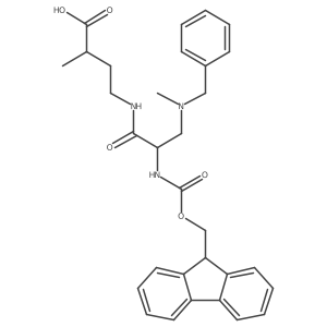 4-{3-[benzyl(methyl)amino]-2-({[(9H-fluoren-9-yl)methoxy]carbonyl}amino)propanamido}-2-methylbutanoic acid Structure