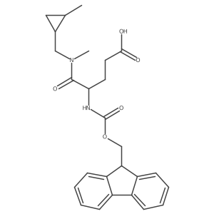 4-({[(9H-fluoren-9-yl)methoxy]carbonyl}amino)-4-{methyl[(2-methylcyclopropyl)methyl]carbamoyl}butanoic acid结构式