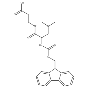 3-[3-(dimethylamino)-2-({[(9H-fluoren-9-yl)methoxy]carbonyl}amino)propanamido]propanoic acid Structure