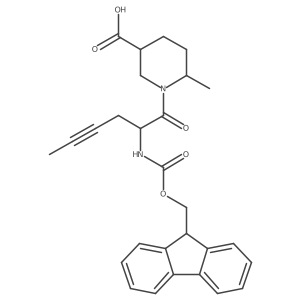 1-[2-({[(9H-fluoren-9-yl)methoxy]carbonyl}amino)hex-4-ynoyl]-6-methylpiperidine-3-carboxylic acid Structure