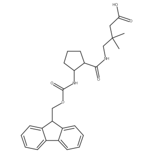 4-{[2-({[(9H-fluoren-9-yl)methoxy]carbonyl}amino)cyclopentyl]formamido}-3,3-dimethylbutanoic acid Structure