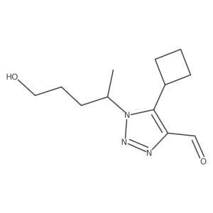 5-cyclobutyl-1-(5-hydroxypentan-2-yl)-1H-1,2,3-triazole-4-carbaldehyde结构式