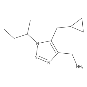 [1-(butan-2-yl)-5-(cyclopropylmethyl)-1H-1,2,3-triazol-4-yl]methanamine结构式