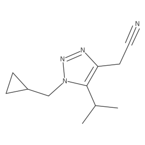 2-[1-(cyclopropylmethyl)-5-(propan-2-yl)-1H-1,2,3-triazol-4-yl]acetonitrile结构式