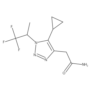 2-[5-cyclopropyl-1-(1,1,1-trifluoropropan-2-yl)-1H-1,2,3-triazol-4-yl]acetamide结构式