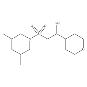 2-[(3,5-Dimethylpiperidin-1-yl)sulfonyl]-1-(oxan-4-yl)ethan-1-amine Structure