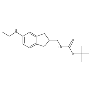 tert-butyl N-{[5-(ethylamino)-2,3-dihydro-1-benzofuran-2-yl]methyl}carbamate Structure