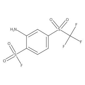 2-Amino-4-trifluoromethanesulfonylbenzene-1-sulfonyl fluoride结构式
