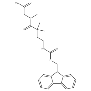 2-[4-({[(9H-fluoren-9-yl)methoxy]carbonyl}amino)-N,2,2-trimethylbutanamido]acetic acid结构式