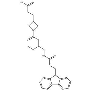 3-{1-[4-({[(9H-fluoren-9-yl)methoxy]carbonyl}amino)-3-methoxybutanoyl]azetidin-3-yl}propanoic acid Structure